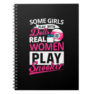 Billiards Player Real Women Play Snooker Notebook