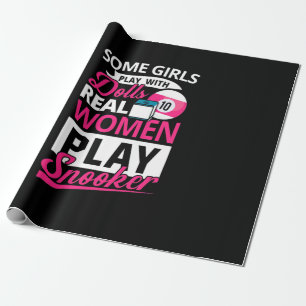 Billiards Player Real Women Play Snooker Wrapping Paper