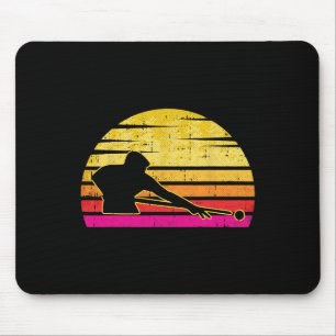 Billiards Player Retro Vintage Sports Pool Snooker Mouse Pad