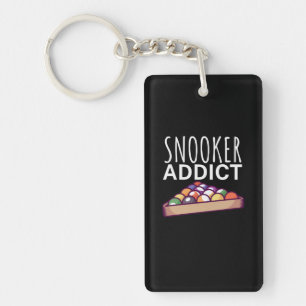 Billiards Player   Snooker Addict Key Ring