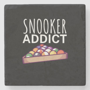 Billiards Player Snooker Addict Stone Coaster