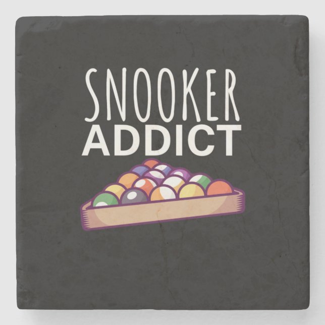 Billiards Player | Snooker Addict Stone Coaster (Front)