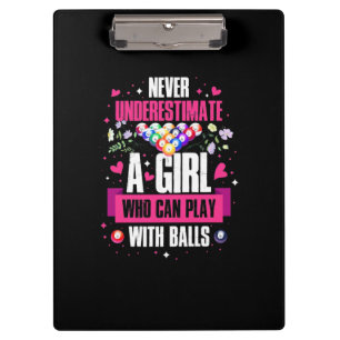 Billiards Player This Girl Can Play Pool Billiards Clipboard