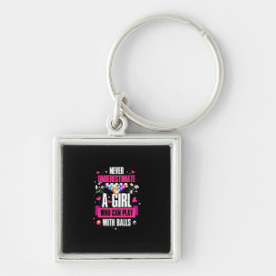 Billiards Player This Girl Can Play Pool Billiards Key Ring