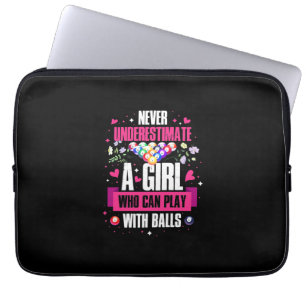 Billiards Player This Girl Can Play Pool Billiards Laptop Sleeve