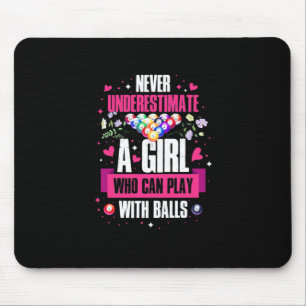 Billiards Player This Girl Can Play Pool Billiards Mouse Pad