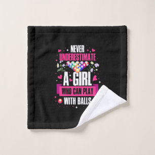 Billiards Player This Girl Can Play Pool Billiards Wash Cloth