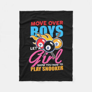 Billiards Player   This Girl Plays Billiards Fleece Blanket