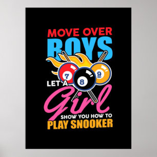Billiards Player   This Girl Plays Billiards Poster