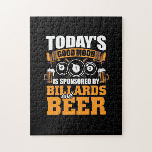 Billiards Player   Today Billiards And Beer Jigsaw Puzzle