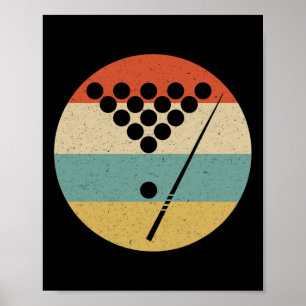 Billiards Players - Vintage Retro Pool Snooker Tab Poster