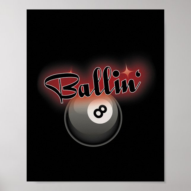 Billiards Pool 8 Ball S  Poster (Front)