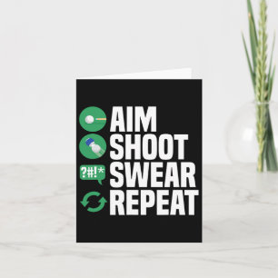 Billiards Pool Aim Shoot Swear Funny Card