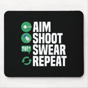 Billiards Pool Aim Shoot Swear Funny Mouse Pad