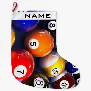 Billiards Pool Balls Christmas Stocking