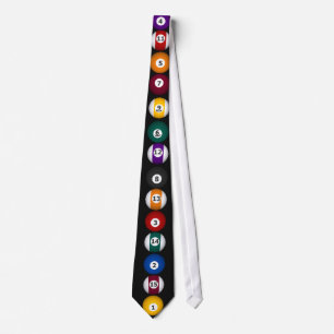 Billiards: Pool Balls: Custom Tie: Necktie