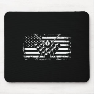 Billiards Pool Billiards American Flag Gift Mouse Pad
