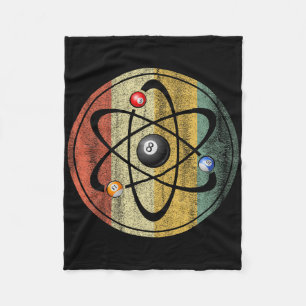Billiards Pool Hall Sport Atom Science Vintage Ret Fleece Blanket