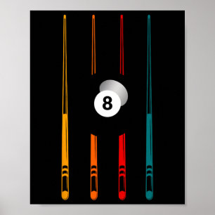 Billiards Pool Player Apparel - Billiard Poster