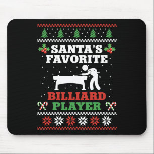 Billiards Pool Player Ball Christmas Ugly Christma Mouse Pad