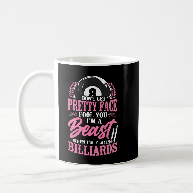 Billiards Pool Player Ball Dad Mum 8 Ball 9 Ball M Coffee Mug (Left)