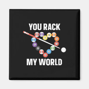 Billiards Pool Player Ball Pun Heart Valentines Da Magnet