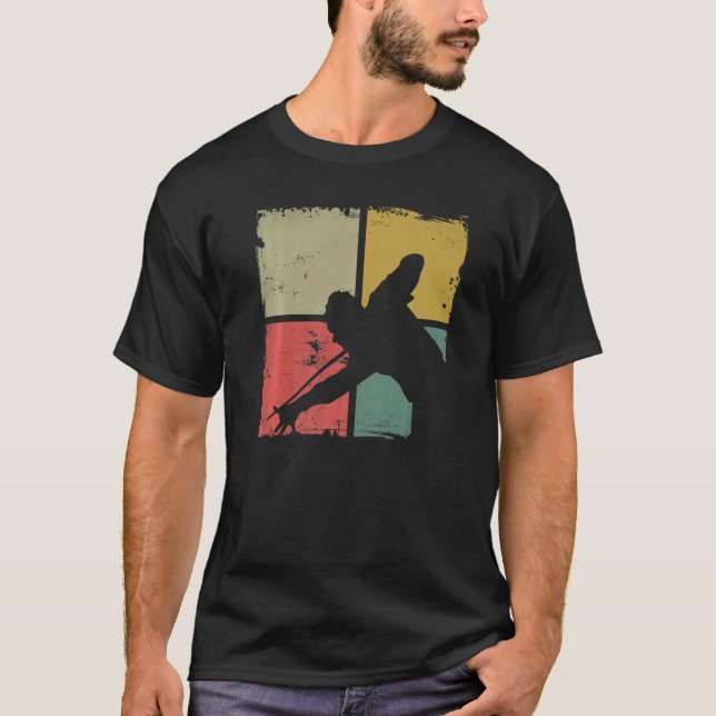 Billiards Pool Player Ball Retro Vintage T-Shirt (Front)