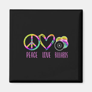 Billiards Pool Player Ball Tie Dye Girl Retro Vint Magnet