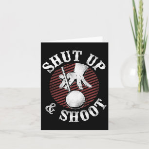Billiards Pool Player Ball Vintage Retro Shut Up A Card