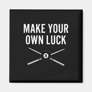 Billiards Pool Player Design With Eight Ball Make Magnet