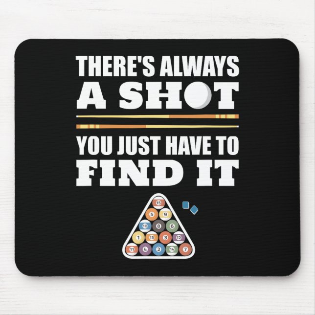 Billiards Pool Player Gift For Men Women Pool Game Mouse Pad (Front)