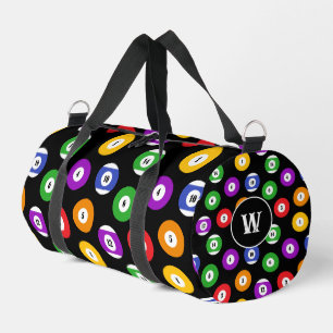 Billiards Pool Player Monogram Duffle Bag