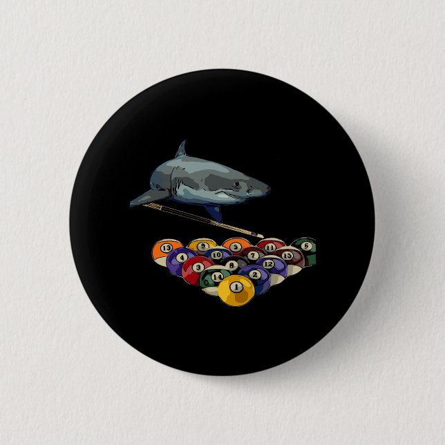 Billiards Pool Shark Design  6 Cm Round Badge (Front)