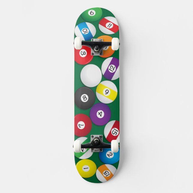 Billiards Pool Skateboard Deck (Front)