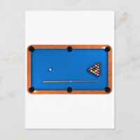 Billiards / Pool Table: Blue Felt: