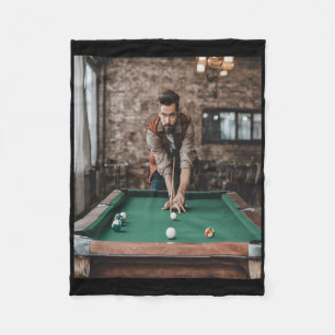 Billiards Precision Shot  Fleece Blanket