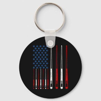 Billiards Queue Sticks Key Ring
