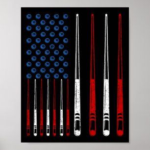 Billiards Queue Sticks Poster