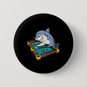 Billiards Shark Pool Snooker Player Gift  6 Cm Round Badge