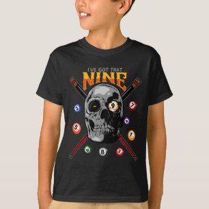 Billiards Skull Pool Billiard T-Shirt
