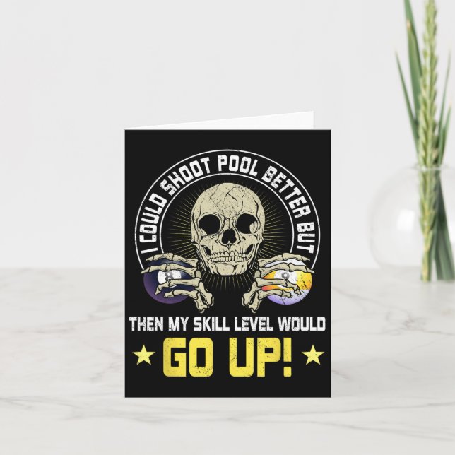 Billiards Skull Pool Snooker Billiard Ball Table N Card (Front)