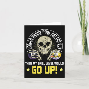 Billiards Skull Pool Snooker Billiard Ball Table N Card