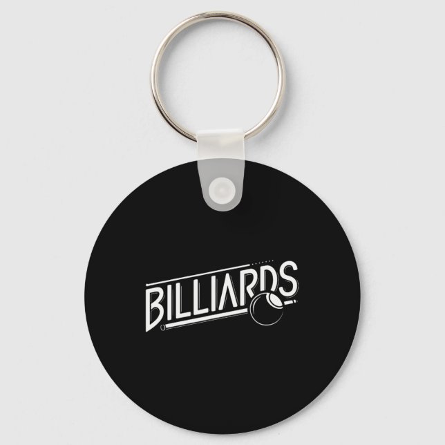 Billiards - Sleek Angled Design  Key Ring (Front)