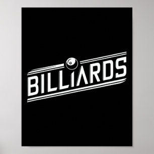 “billiards” - Sleek Angled Design Poster