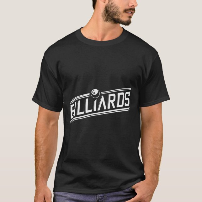 “billiards” - Sleek Angled Design  T-Shirt (Front)