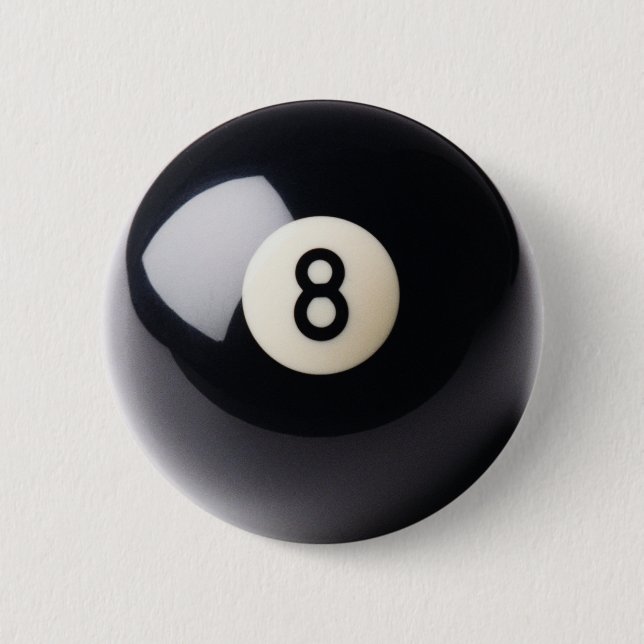 Billiards Snooker 8-Ball Button (Front)
