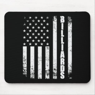 Billiards Snooker American Flag Usa Games Sport Bi Mouse Pad
