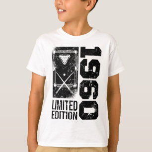 Billiards Snooker-gamer Vintage 1960 Birthday Pool T-Shirt