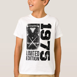 Billiards Snooker-gamer Vintage 1975 Birthday Pool T-Shirt
