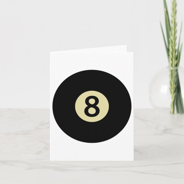 Billiards Snooker Pool Ll Number 8 Billiard Player Card (Front)